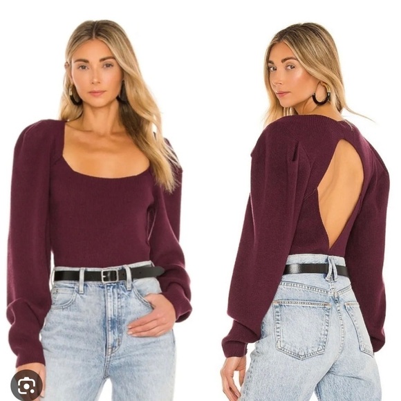 Free people saffron open back sweater small - Picture 1 of 2